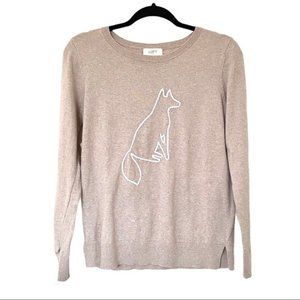 Loft FOX CREW NECK SWEATER